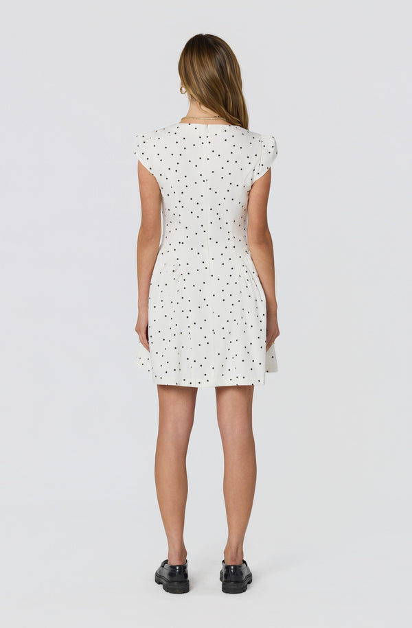 Averi Polka Dot Cap Sleeve Mini Dress - ASTR the Label Averi Polka Dot Cap Sleeve Mini Dress - ASTR the Label