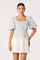 Sticky add to cart - Brigitta Striped Puff Sleeve Mini Dress