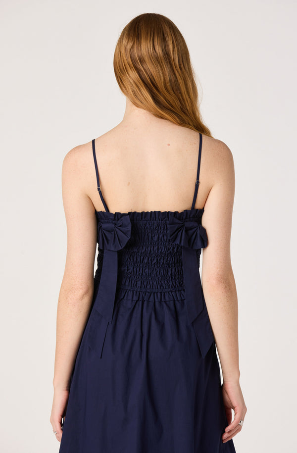 burgundy lace a line dress Harper Smocked A-Line Midi Dress
