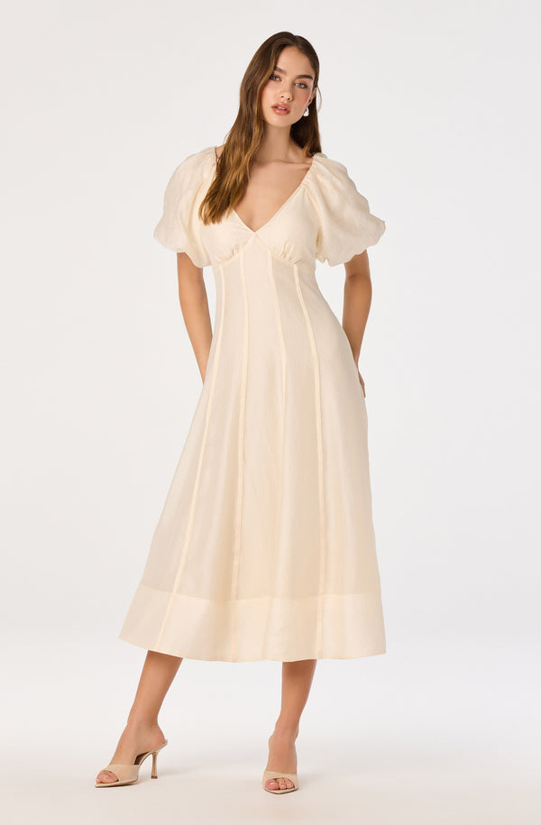 Kathaleya Puff Sleeve Midi Dress - ASTR the Label Kathaleya Puff Sleeve Midi Dress - ASTR the Label