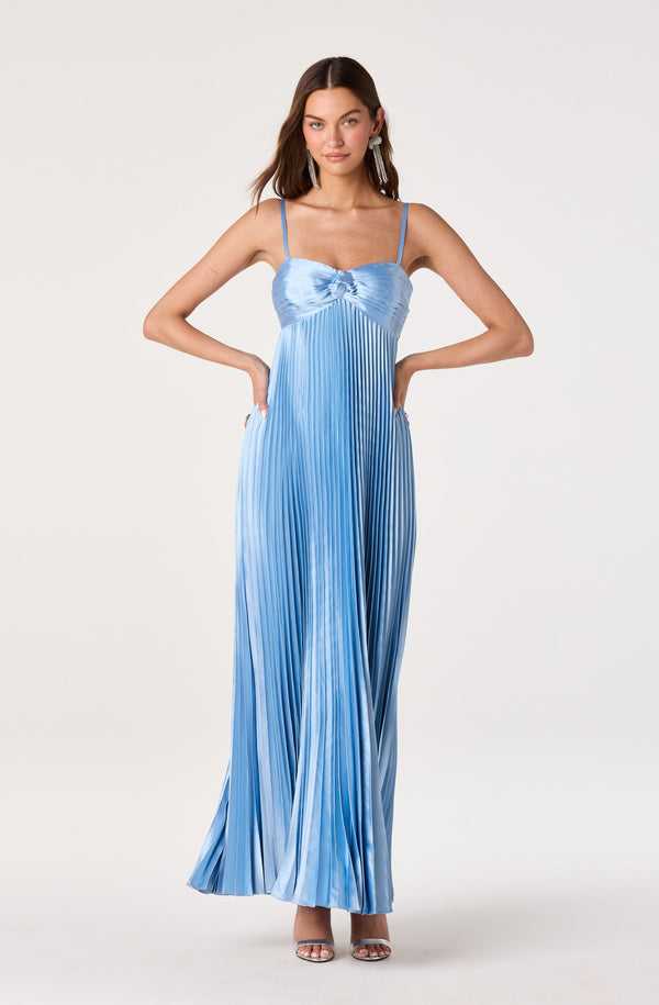 maxi light blue dress Cyrina Pliss Strapless Maxi Gown maxi light blue dress Cyrina Pliss Strapless Maxi Gown