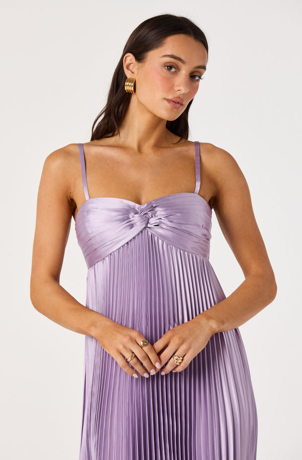 Cyrina Pliss Strapless Maxi Gown - ASTR the Label