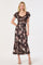 Sticky add to cart - Almandina Puff Sleeve Satin Midi Dress