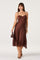 Sticky add to cart - Abrianna Bustier Satin Midi Dress