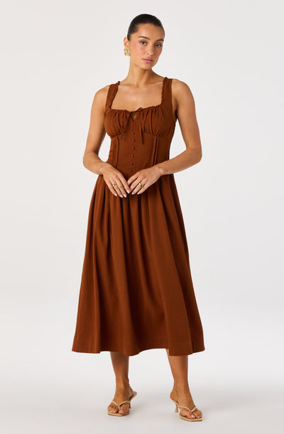Sahana Crochet Trim Milkmaid Dress