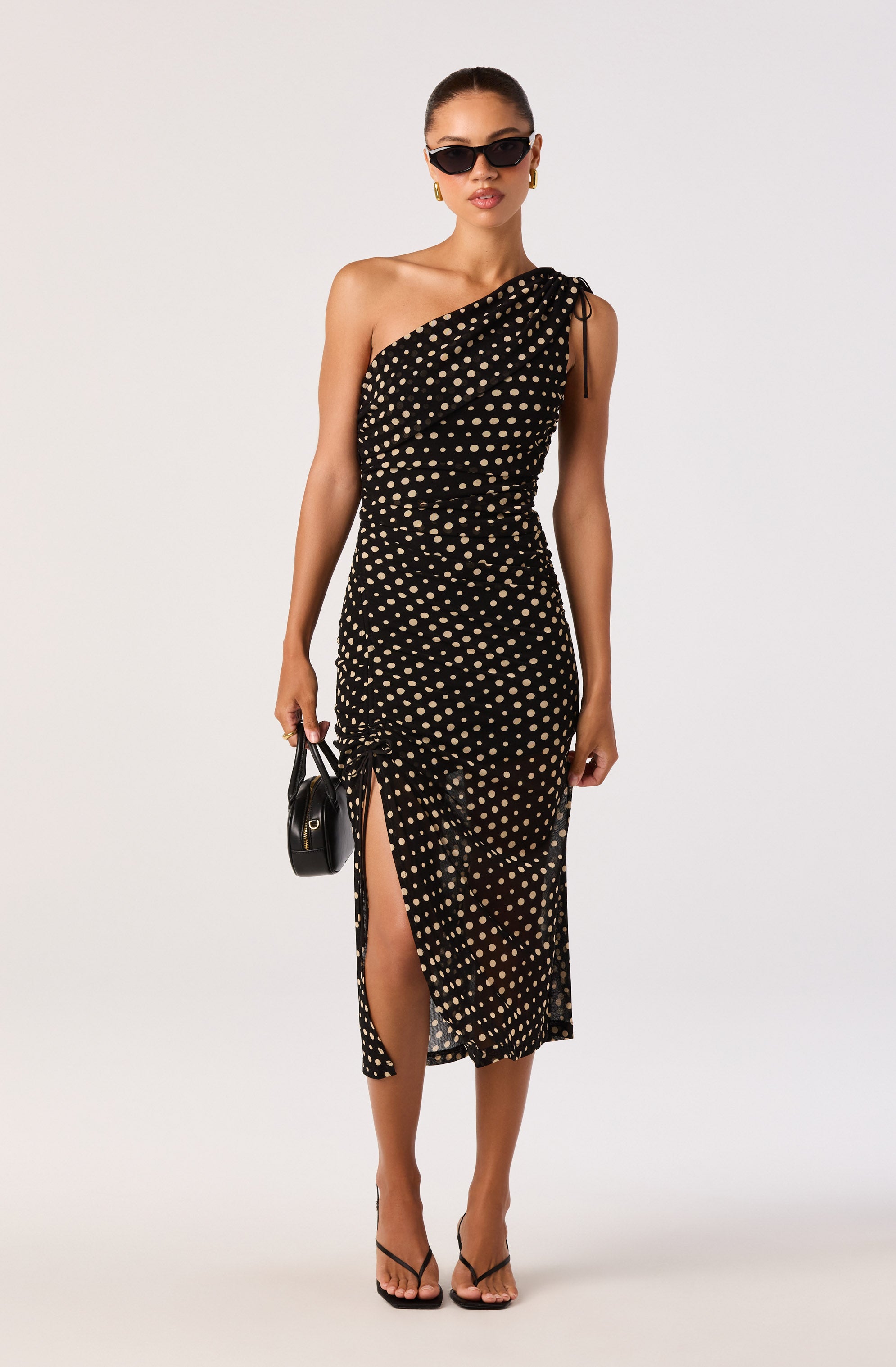 Esmeraude One-Shoulder Midi Dress