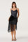 Sticky add to cart - Manon Mixed Media Fringe Mini Dress