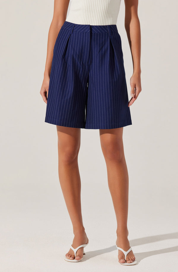 Tailored Pinstripe Bermuda Shorts ASTR the Label