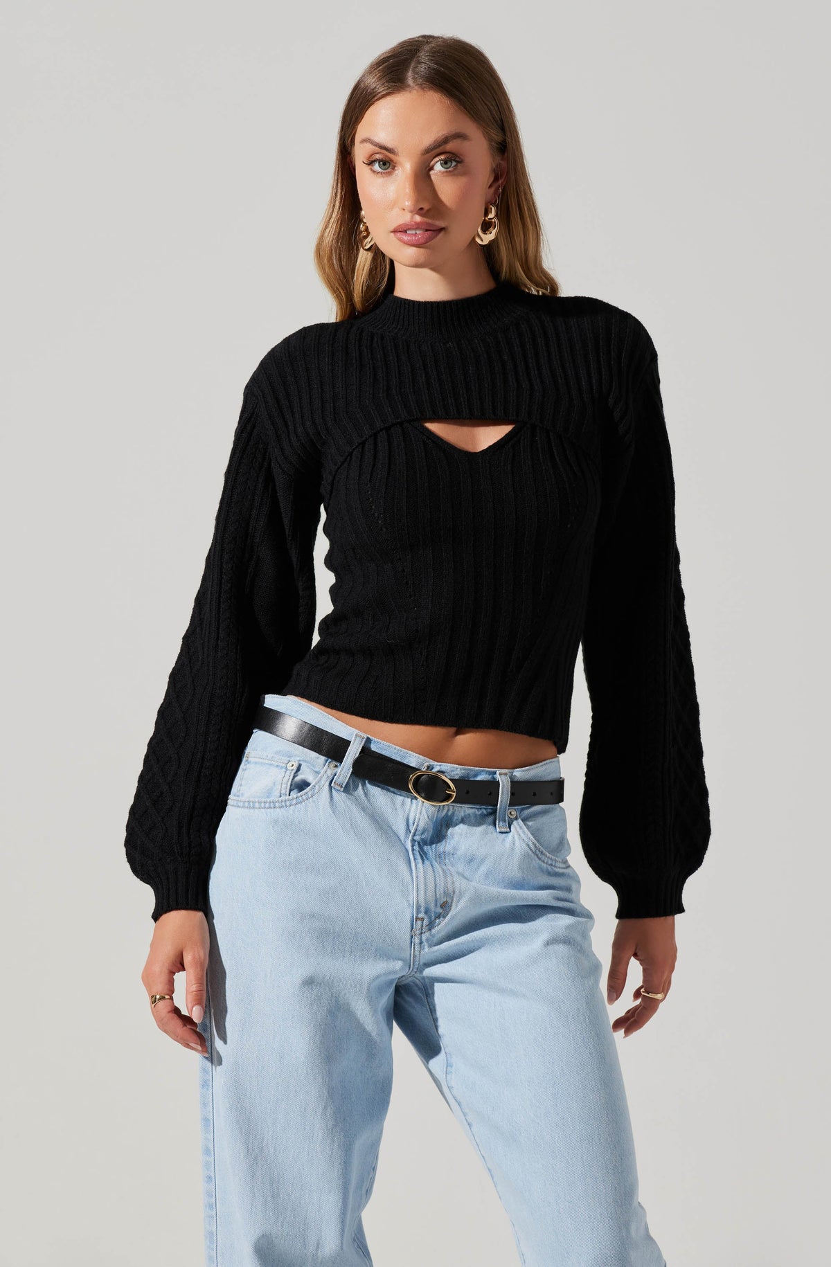 Mock Neck Bolero Sweater – ASTR The Label