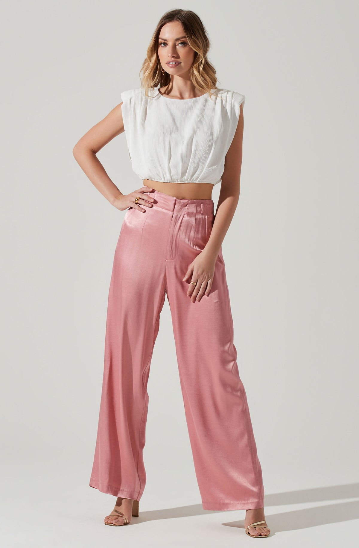 Brigitta Satin Wide Leg Pants