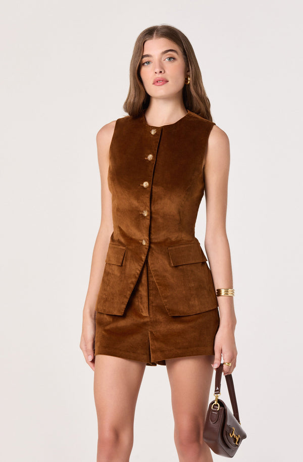 High-Rise Corduroy Shorts - ASTR the Label High-Rise Corduroy Shorts - ASTR the Label