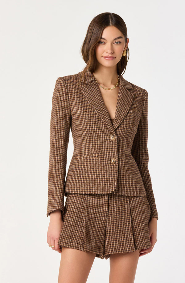 Plaid pleated Flared Shorts - ASTR the Label