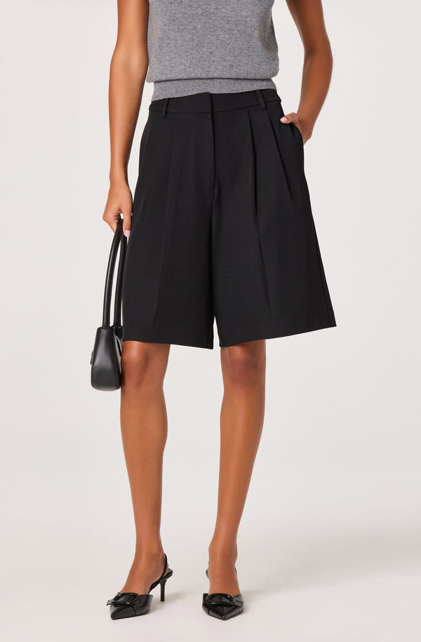 Pleat Front Tailored Bermuda Shorts - ASTR the Label