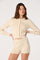 Sticky add to cart - Scalloped Trim Sweater Shorts