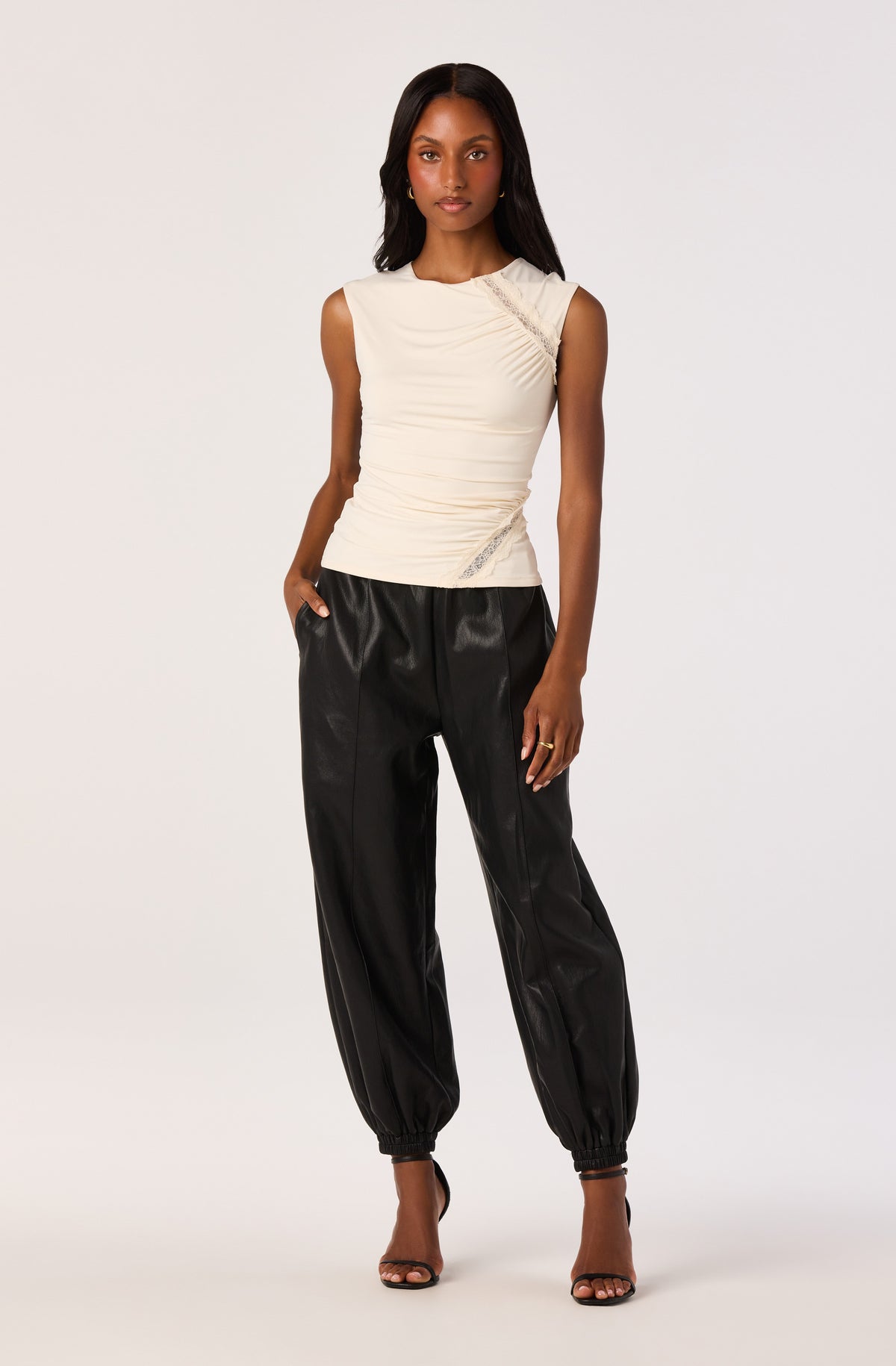 Adity Faux Leather Balloon Pants
