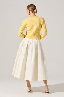 Full Flared Poplin Midi Skirt– ASTR the Label