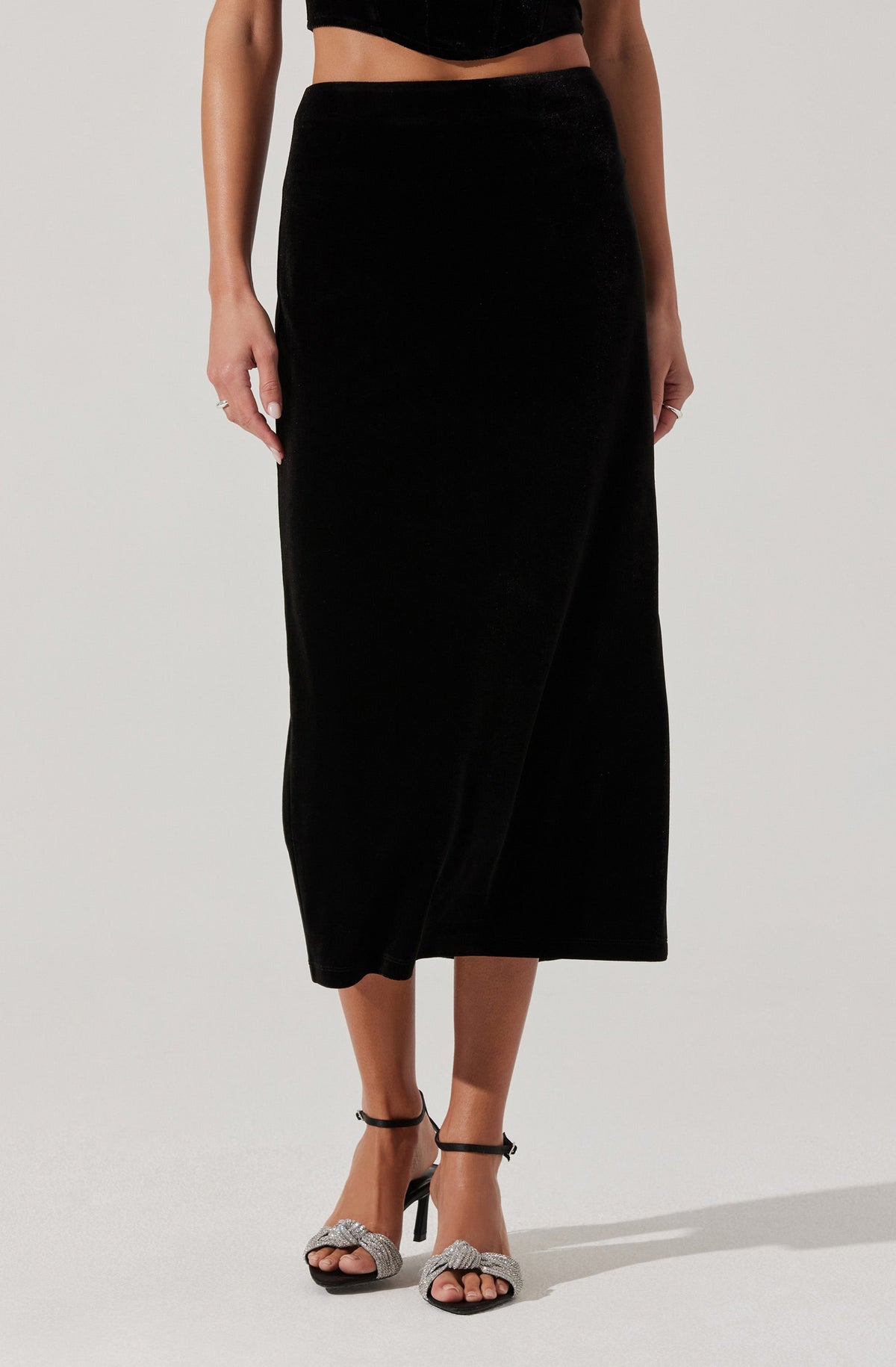 Velvet Midi A-Line Skirt– ASTR the Label