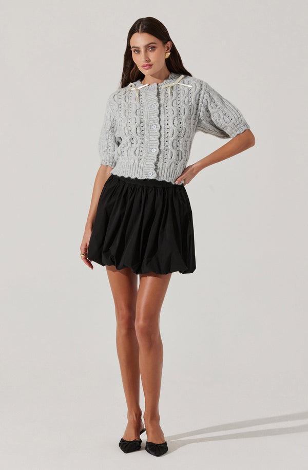 Poplin Bubble Mini Skirt - ASTR the Label