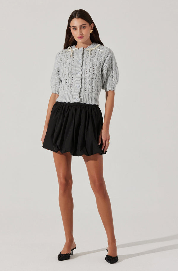 Poplin Bubble Mini Skirt - ASTR the Label