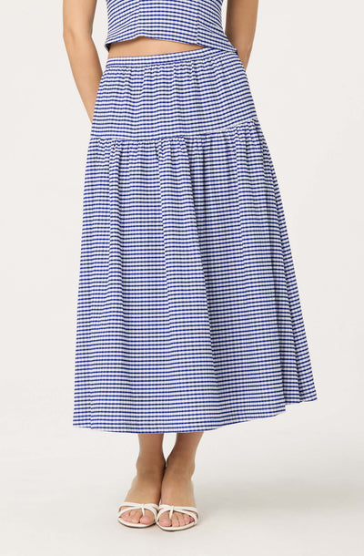 Drop Waist Gingham Midi Skirt - ASTR the Label Drop Waist Gingham Midi Skirt - ASTR the Label
