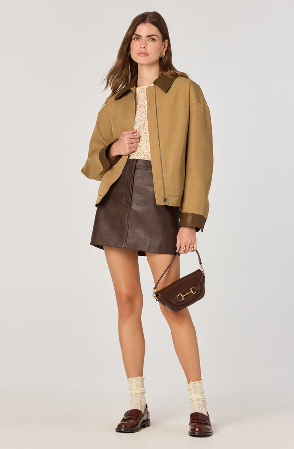 Faux leather mini skirt - ASTR the Label