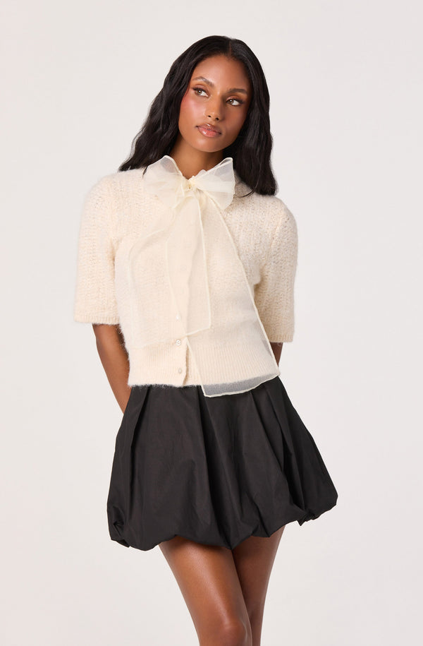Wide Pleat Bubble Mini Skirt - ASTR the Label