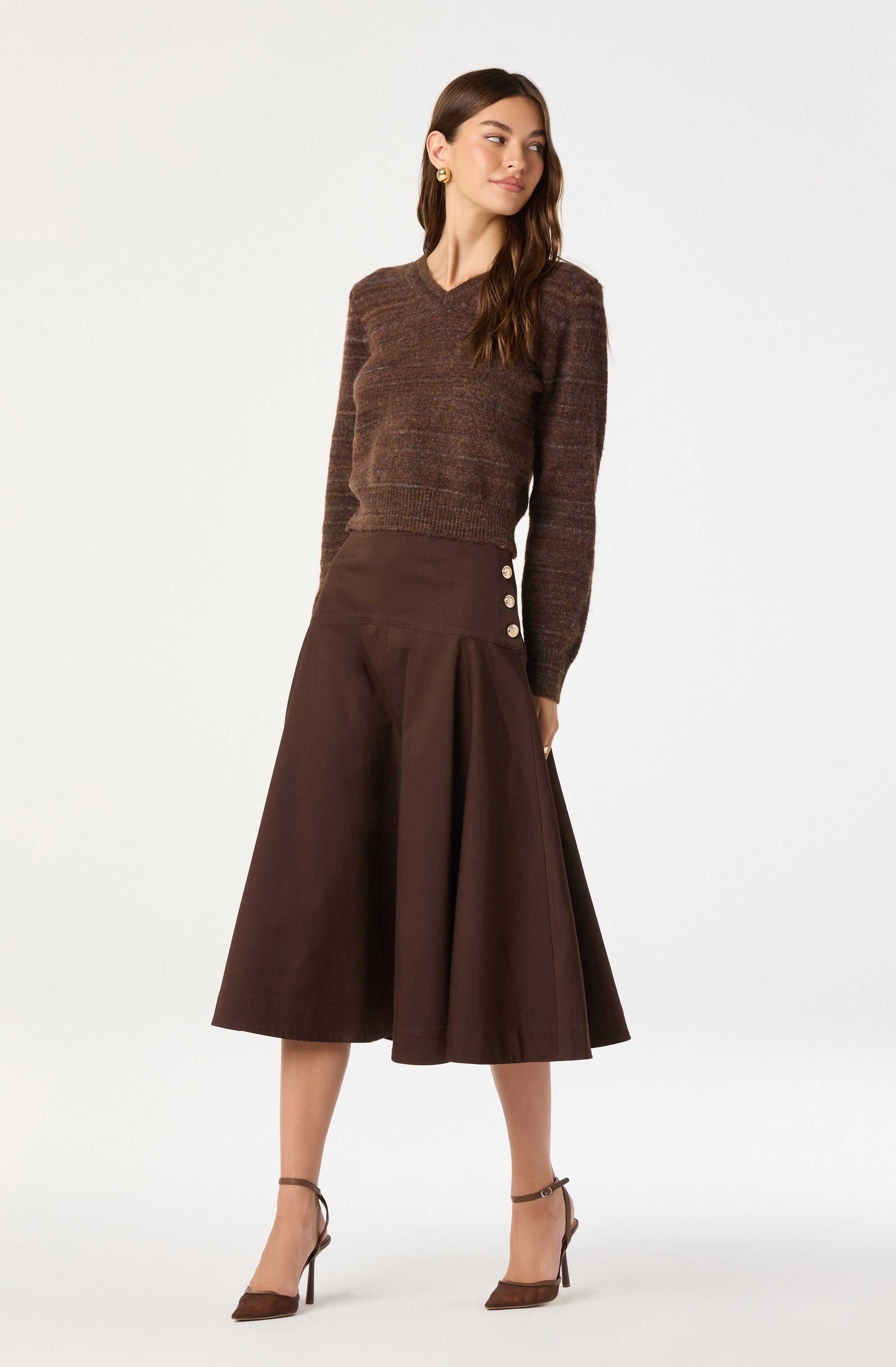 Drop Waist A-Line Skirt