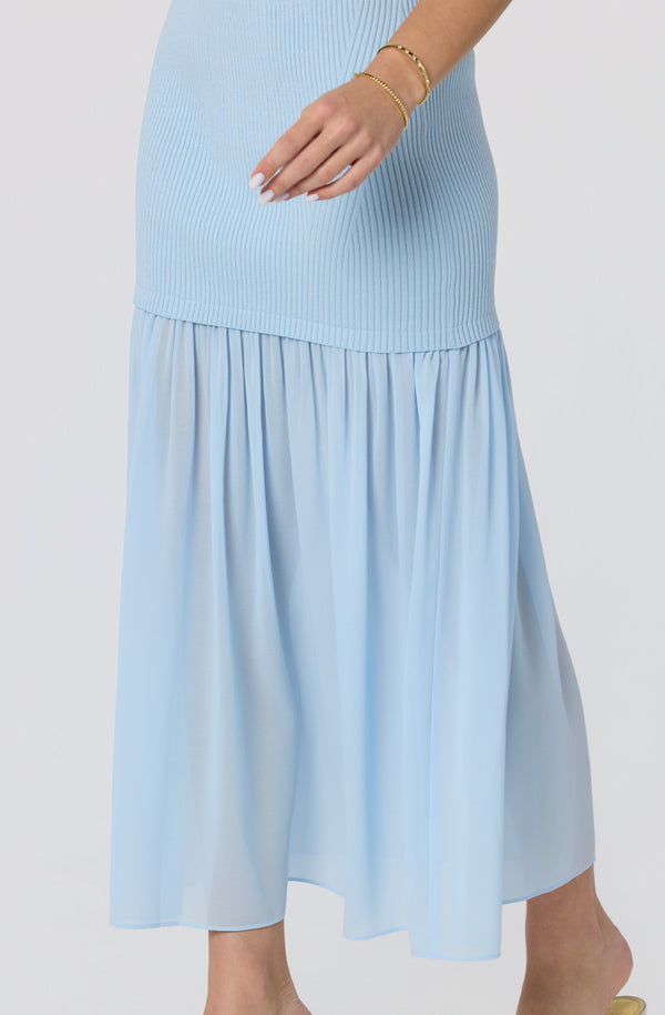 Halie Mixed Media Maxi Skirt
