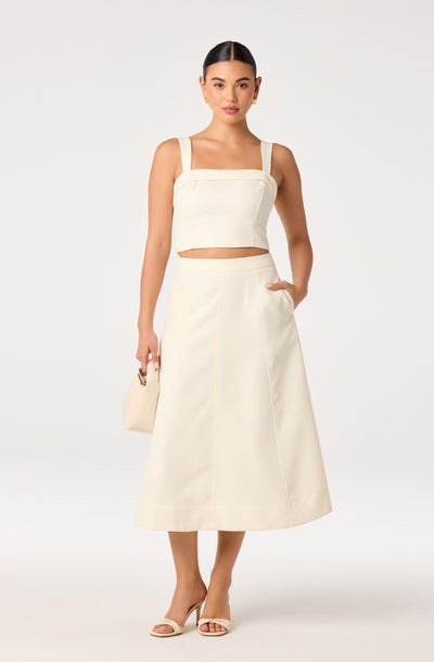 Kinslee A-Line Midi Skirt
