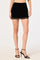 Sticky add to cart - Eudoxia Lace-Hem Velvet Mini Skirt