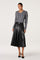 Sticky add to cart - Gloriana Faux Leather Pleated Midi Skirt