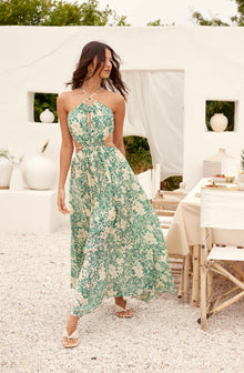 Sivana Halter Neck Floral Maxi Dress ASTR The Label –