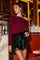 Sticky add to cart - Off-Shoulder Ribbed Knit Sweater Top