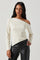 Aldari Off Shoulder Ribbed Knit Sweater