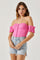 Sticky add to cart - Off Shoulder Ruffle Corset Top