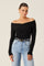 Sticky add to cart - Off Shoulder Crossover Sweater