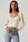 Long Sleeve Ruched Puff Sleeve Top
