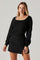 Pearl Lined Square Neck Sweater