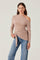 Sticky add to cart - Asymmetrical Off Shoulder Tie Knit Top