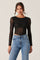 Sticky add to cart - Long Sleeve Mesh Corset Top