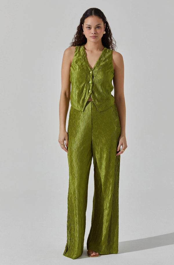 Button Up Plisse Vest - ASTR the Label