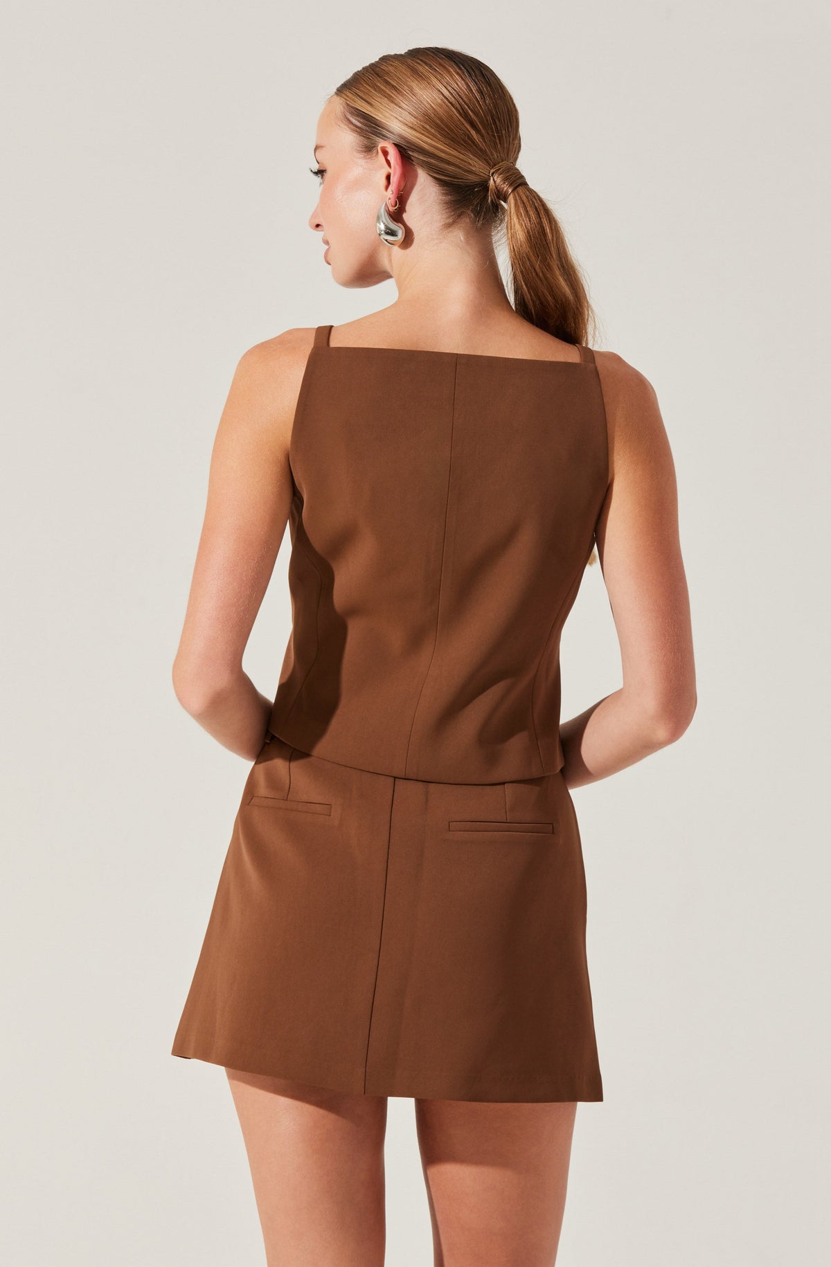 Tailored Button Up V-neck Vest– ASTR the Label