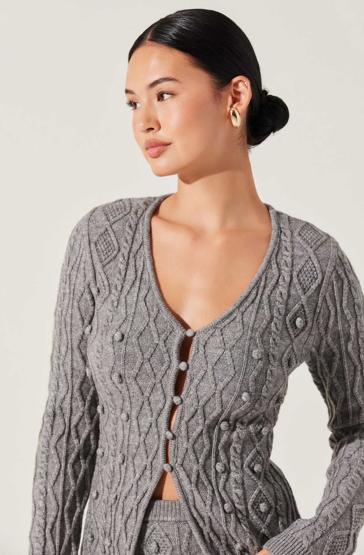 Argyle Knit Cardigan Sweater ASTR the Label