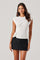 Sticky add to cart - Cinched Waist Ribbed Knit Top