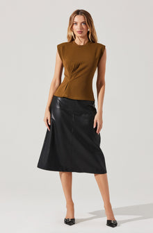 Cinched Waist Ribbed Knit Top– ASTR the Label Cinched Waist Ribbed Knit Top– ASTR the Label