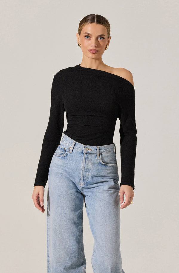 Textured Off Shoulder Top - ASTR the Label