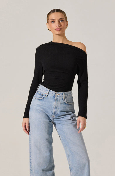Textured Off Shoulder Top - ASTR the Label