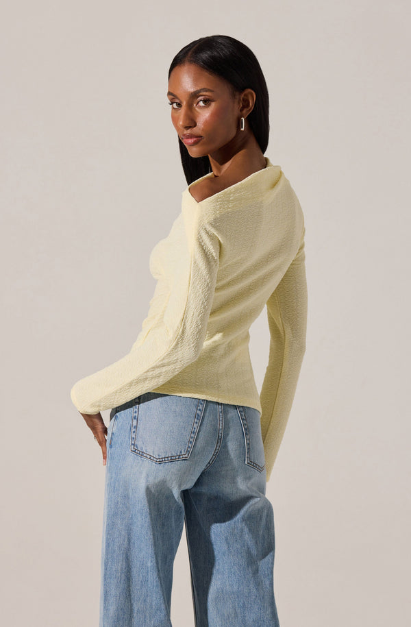 トップス Determ; Gatered Off-shoulder Top Textured Off Shoulder Top - ASTR the Label