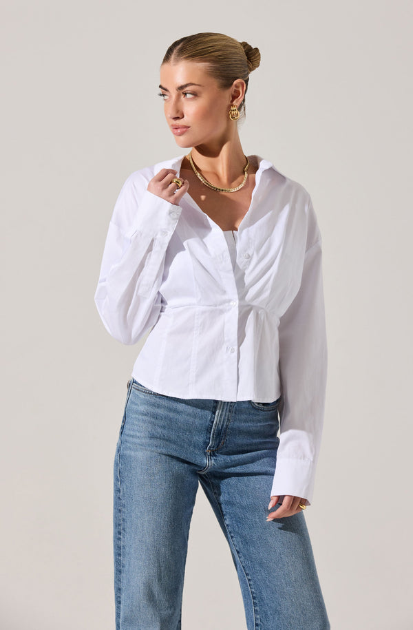 Layered Peekaboo Corset Shirt - ASTR the Label
