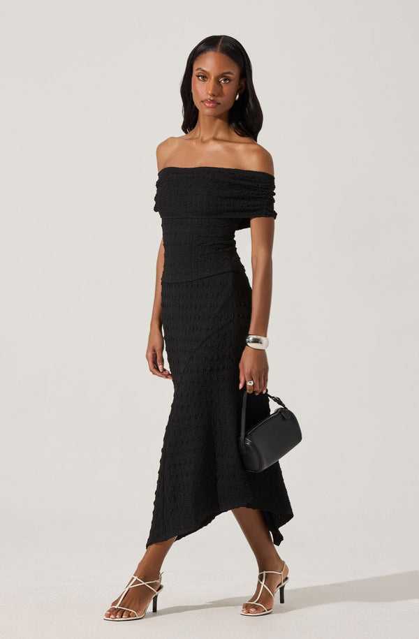 Off Shoulder Textured Knit Top - ASTR the Label
